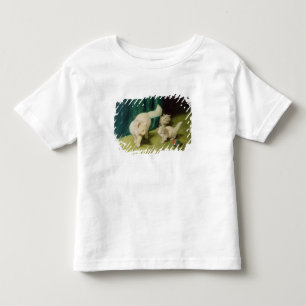 Witte Perzische kat met twee Kittens Kinder Shirts