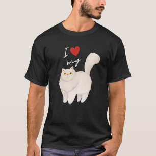 Witte Perzische Kat Moeder Voor Kat T-shirt