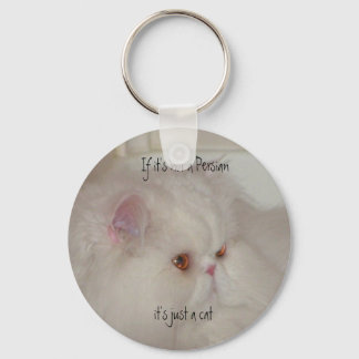 Witte Perzische kat Sleutelhanger