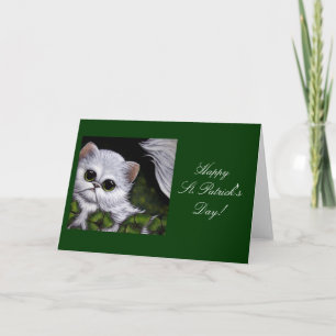 WITTE PERZISCHE KAT - ST. PATRICK'S DAY Kaart