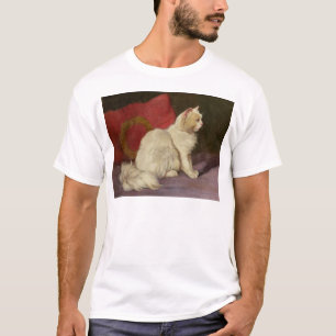 Witte Perzische kat T-shirt