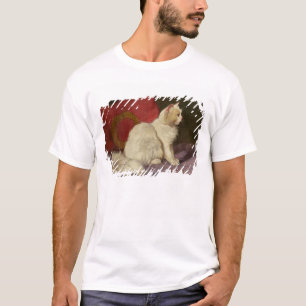 Witte Perzische kat T-shirt