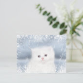 Witte Perzische katjesKerstmis Feestdagenkaart (Staand voorkant)