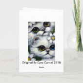 WITTE PERZISCHE KATTEN ODD EYE KAART AANPASSEN (Achterkant)