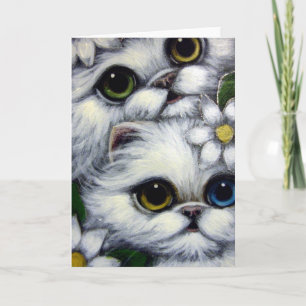 WITTE PERZISCHE KATTEN ODD EYE KAART AANPASSEN