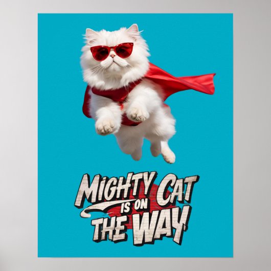 Witte Perzische superheld Poster (Voorkant)