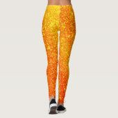 Witte Pet Gestapelde pompoenen Glitter Halloween Leggings (Achterkant)