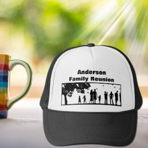 Witte picknick grafische familiebijeenkomst Fami Trucker Pet