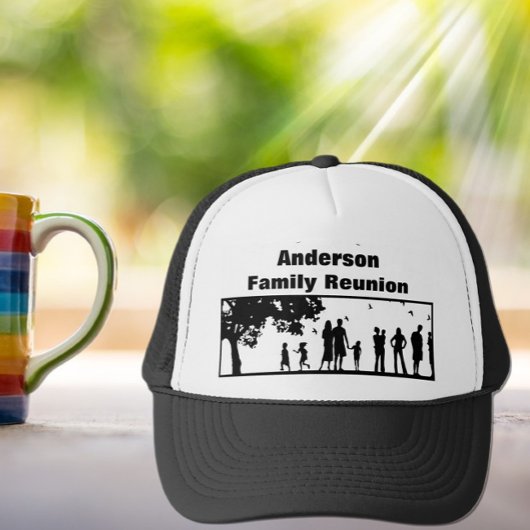 Witte Picnic grafische familiereünie | familienaam Trucker Pet