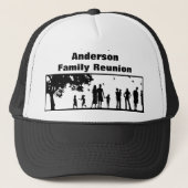 Witte Picnic grafische familiereünie | familienaam Trucker Pet (Voorkant)
