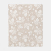 Witte Pine Cone Beige Patroon Fleece Deken (Voorkant)