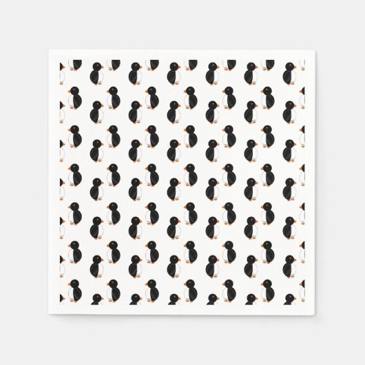 Witte pinguïns servet (Voorkant)