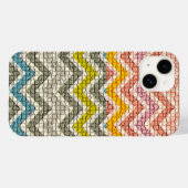 WITTE PINK GEEL GRIJS BLAUWE MOSAISCHE CHEVRONEN Case-Mate iPhone CASE (Achterkant (horizontaal))