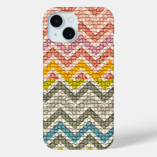 WITTE PINK GEEL GRIJS BLAUWE MOSAISCHE CHEVRONEN