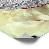 Witte Pioen Bloemblaadjes Maak Je Eigen Foto Poster (Hoek)