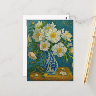 Witte Pioen Postkaart
