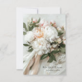 Witte pioenen boeket met kant (Achterkant)