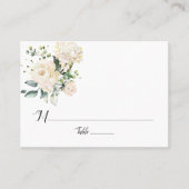 Witte Pioenen en Rozen Platte Plaats Kaarten Plaatskaartje (Voorkant)