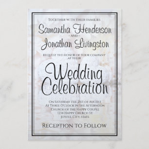 Witte Pioenroosbloemen & Harten Reflecties Bruilof Kaart