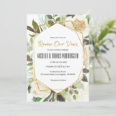 Witte Pioenrozen Waterverf Bloemenhulde bij Hernie Kaart (Staand voorkant)