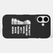Witte Pion Schaaksterkte Veerkracht Strategie Powe Case-Mate iPhone Case (Achterkant (horizontaal))