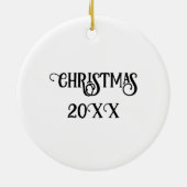 Witte Pitbull met Blauwe Ogen Keramisch Ornament (Achterkant)