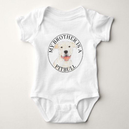 witte pitbull romper (Voorkant)
