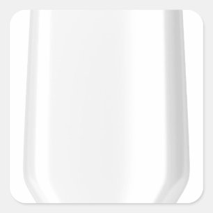 Witte plastic fles voor shampoo vierkante sticker