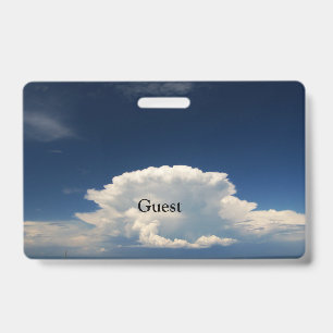 Witte Pluizige Wolk Badge