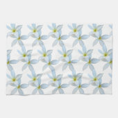 Witte plumeria bloeit theedoek (Horizontaal)