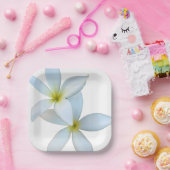 Witte Plumeria Blooms Papier Bord (Feest)