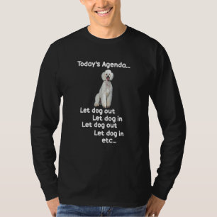 Witte Poedel Hond Grappig Leuk Leuk Huisdier Speel T-shirt