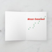 Witte Poedel op kruk Kerstgroeten Feestdagen Kaart (Binnen)