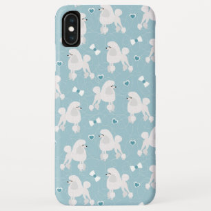 Witte poedels en bogen patroon iPhone XS max hoesje