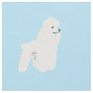 Witte poel op blauw stof