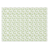 Witte Poinsettias Groene bladeren Kerstmis Tafelkleed (Voorkant (Horizontaal))