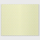Witte poka Dots en Bleke gele satin Cadeaupapier (Vlak)