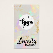 witte polal getrouwheidskaart visitekaartje (Voorkant)