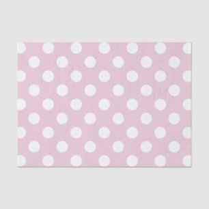 Witte Polka Dot op roze achtergrond Tissuepapier