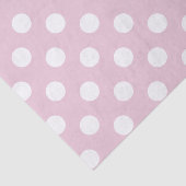 Witte Polka Dot op roze achtergrond Tissuepapier (Detail)
