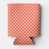 Witte Polka Dots 3I monogram Blikjeskoeler (Voorkant)