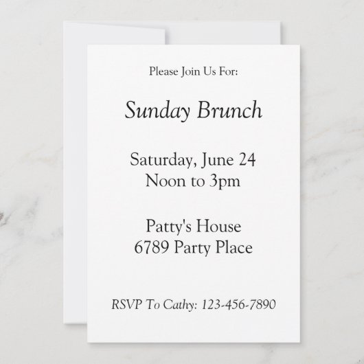 Witte Polka Dots op Blauwe Uitnodiging Sjabloon (Achterkant)