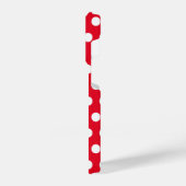 Witte Polka Dots Rode iPhone Case of Kies Kleuren iPhone Hoesje (Linkerkant)