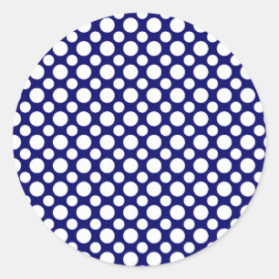 Witte Polka Dots Sjabloon Ronde Sticker