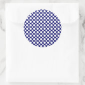 Witte Polka Dots Sjabloon Ronde Sticker (Tas)