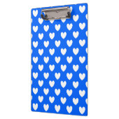 Witte polka harten blauw klembord (Links)