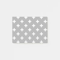 Witte polka kruist grijs