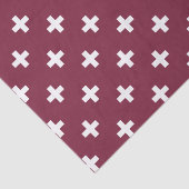 Witte polka kruist op moerbei tissuepapier (Detail)