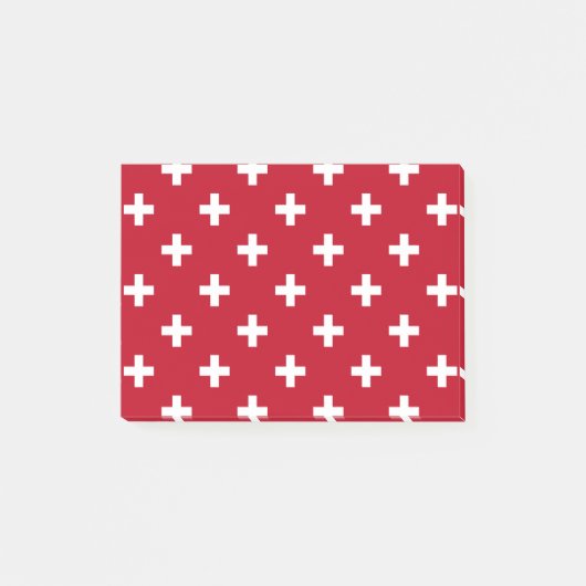 Witte polka kruist op rood post-it® notes (Voorkant)