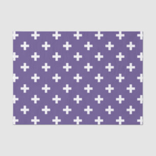 Witte polka kruist op ultraviolet tissuepapier